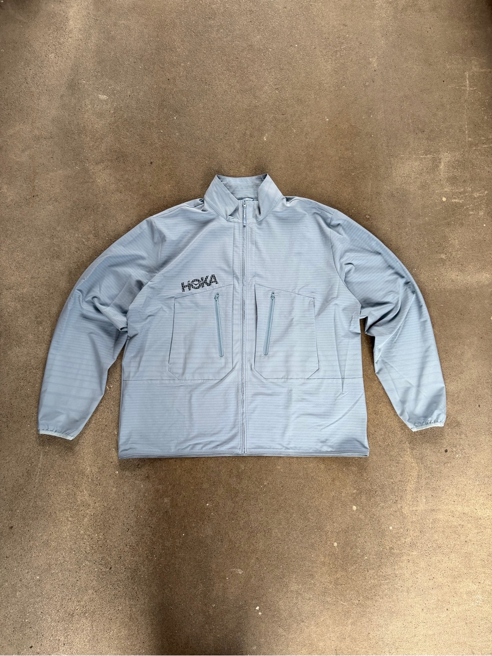 Hoka Mission Full Zip Jacket Light Blue Size XXL Activewear Running Lightweight - Picture 6 of 9